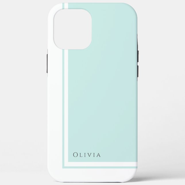 Simple Elegant Minimalist Colour Block with Name Case-Mate iPhone Case (Back)