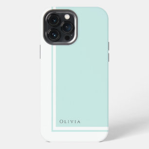 Simple Elegant Minimalist Colour Block with Name iPhone 13 Pro Max Case