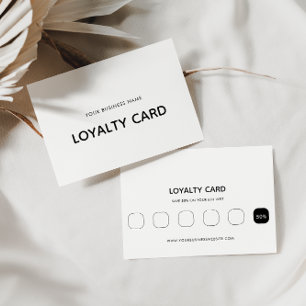 Simple Elegant Minimalist Customer Loyalty Business Card