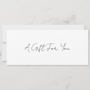 Simple Elegant Minimalist Modern Gift Certificate