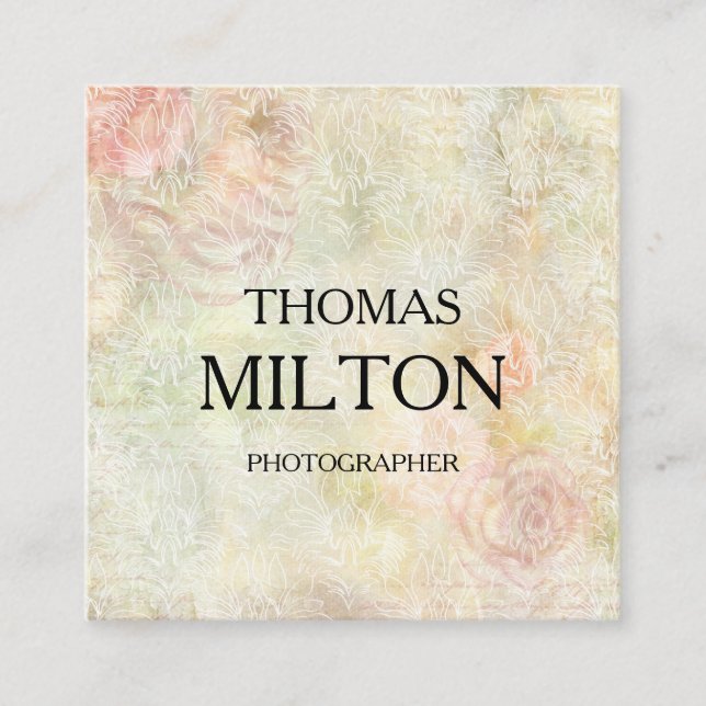 Simple Elegant Minimalist Modern QR Code Square Bu Business Card (Front)