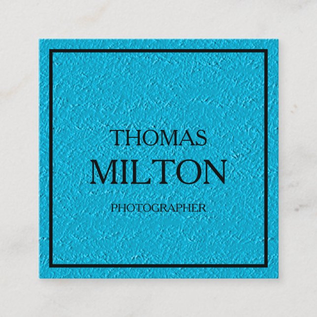 Simple Elegant Minimalist Modern QR Code Square Bu Business Card (Front)
