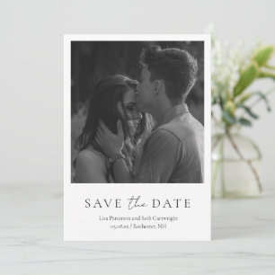 Simple Elegant Minimalist Photo Modern Wedding Save The Date