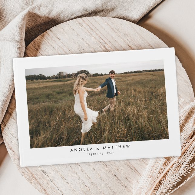 Simple Elegant Minimalist Photo Wedding Guest Book (Creator Uploaded)