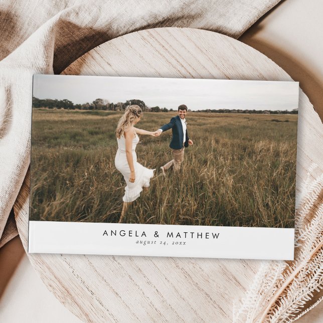 Simple Elegant Minimalist Photo Wedding Guest Book (Creator Uploaded)