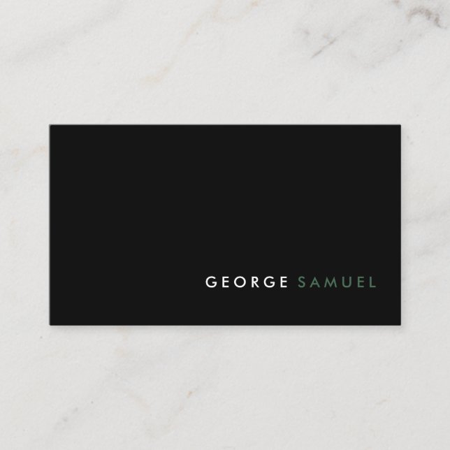 Simple Elegant Minimalist Professional Custom Business Card (Front)