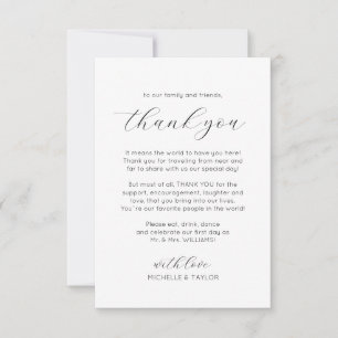 Simple Elegant Minimalist Thank You Card