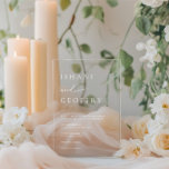 Simple Elegant Minimalist Transparent Wedding Acrylic Invitations<br><div class="desc">Designed to coordinate with for the «Pure» Wedding Invitation Collection. To change details,  click «Details». To move the text or change the size,  font,  or colour,  click «Edit using Design Tool». View the collection link on this page to see all of the matching items in this beautiful design.</div>