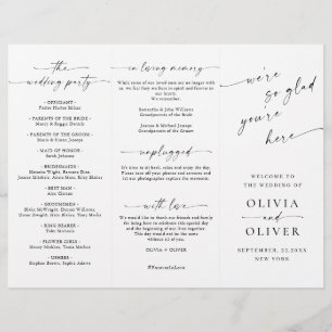 Simple Elegant Minimalist Wedding Ceremony Program