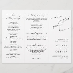 Simple Elegant Minimalist Wedding Ceremony Program