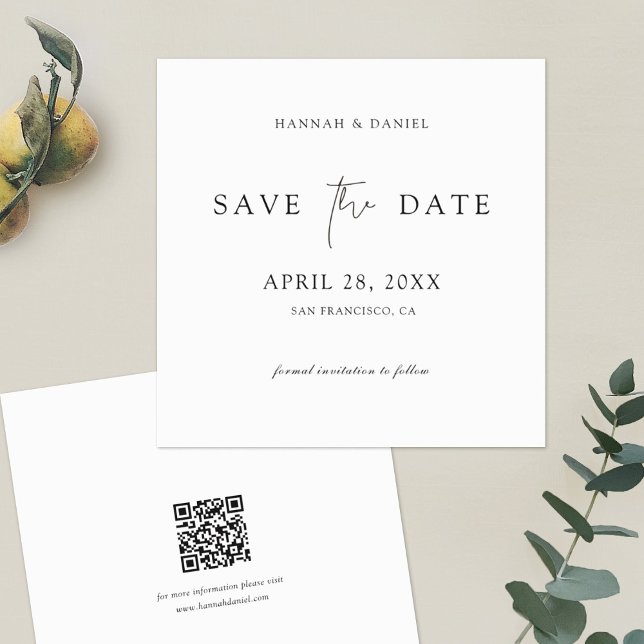 Simple Elegant Minimalist Wedding  Save The Date (Creator Uploaded)