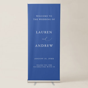 Simple Elegant Minimalist Welcome to Our Wedding 1 Retractable Banner