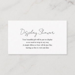 Simple Elegant Modern Baby Display Shower Enclosure Card
