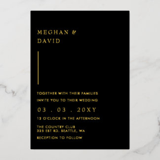 Simple Elegant Modern Black Wedding