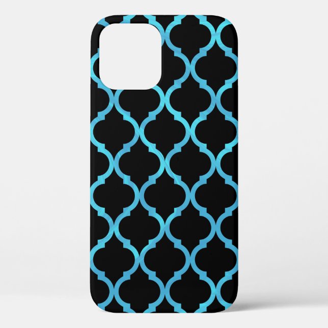 Simple Elegant Modern Blue Moroccan Pattern | Case-Mate iPhone Case (Back)