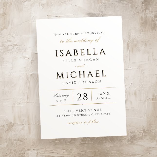 Simple elegant modern classy Luxury wedding Invita Invitation (Simple elegant modern classy Luxury wedding Invita Invitation)