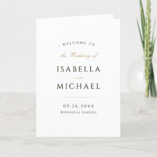 Simple Elegant Modern Classy Wedding Programme