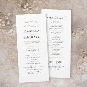 Simple Elegant Modern Classy Wedding Programme