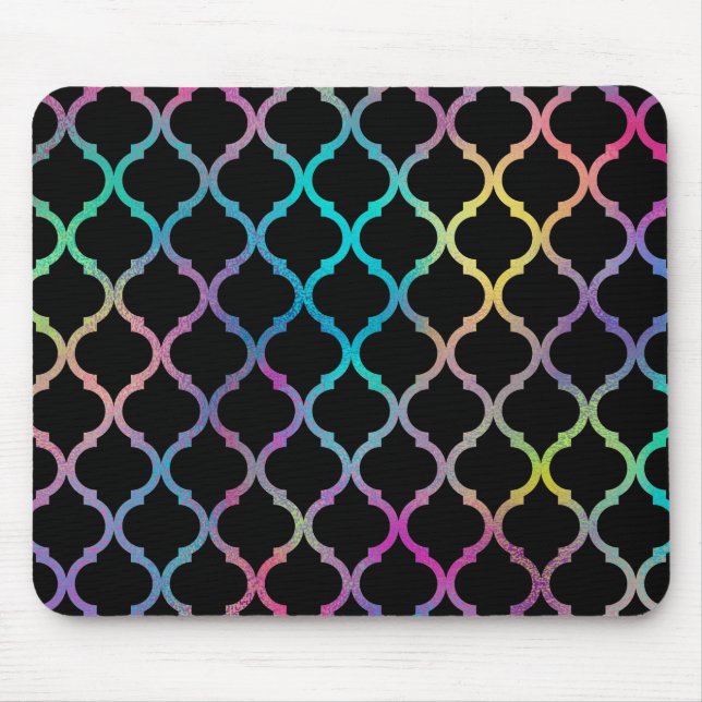Simple Elegant Modern Colourful Moroccan Pattern | Mouse Mat (Front)