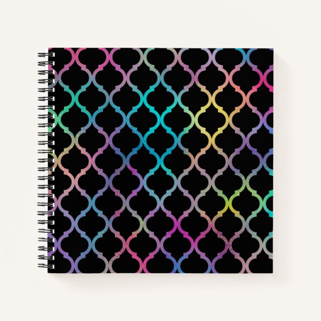 Simple Elegant Modern Colourful Moroccan Pattern | Notebook (Front)