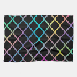 Simple Elegant Modern Colourful Moroccan Pattern   Tea Towel