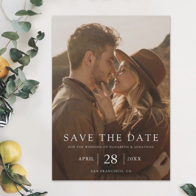 Simple Elegant Modern Custom Photo Save The Date (Creator Uploaded)