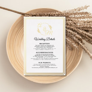 Simple Elegant Modern Gold Foil Wedding Details