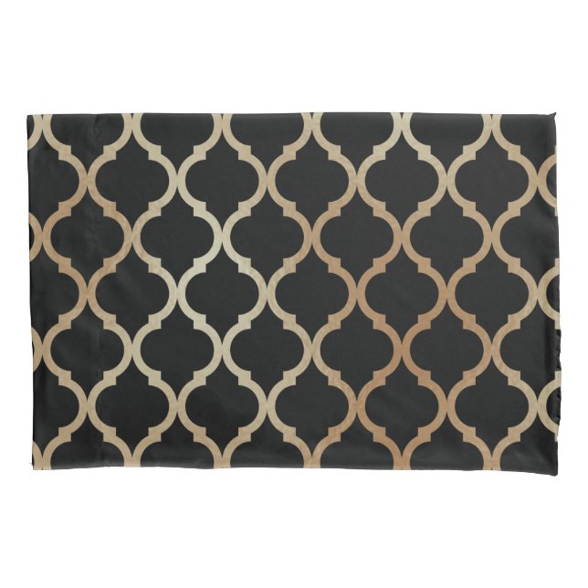Simple Elegant Modern Gold Moroccan Pattern | Pillowcase (Front-Left)