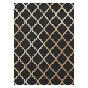 Simple Elegant Modern Gold Moroccan Pattern   Tablecloth