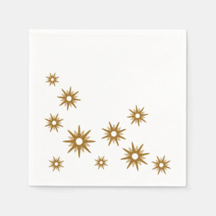 Simple Elegant Modern Gold Stars Napkin