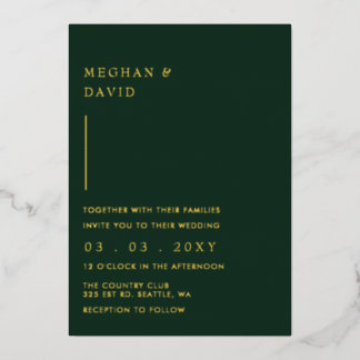 Simple Elegant Modern Green Wedding