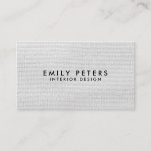 Simple Elegant Modern Grey Linen Professional Business Card