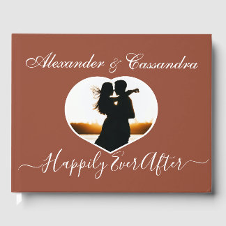 Simple Elegant Modern Minimal Terracotta wedding Guest Book