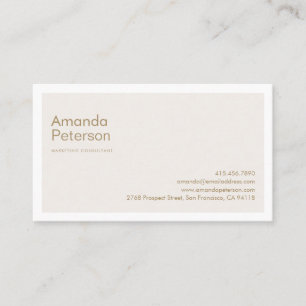 Simple Elegant Modern Minimalist Gold Business Card