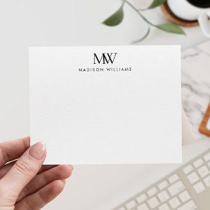 Simple Elegant Modern Monogram Card