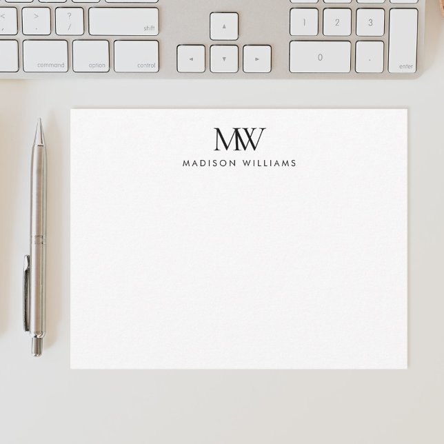 Simple Elegant Modern Monogram Card (Creator Uploaded)