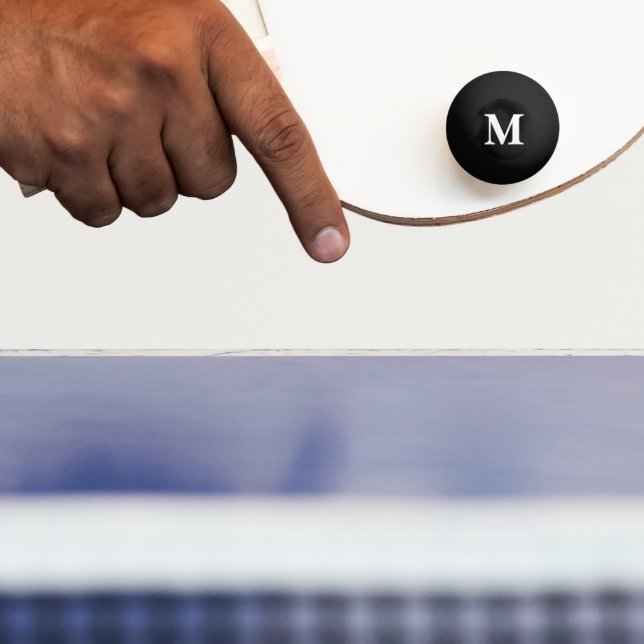 Simple Elegant Modern Monogram Masculine Ping Pong Ball (Paddle)