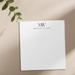 Simple Elegant Modern Monogram Notepad<br><div class="desc">Create your own personalised notepad with elegant minimalist monogram initials and name.</div>
