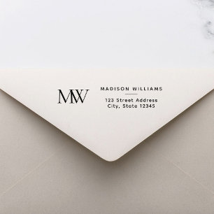 Simple Elegant Modern Monogram Self-inking Stamp