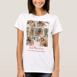 Simple Elegant Modern Mothers Day Photo Collage T-Shirt