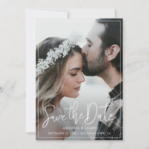Simple Elegant Modern Photo Save the Date Template