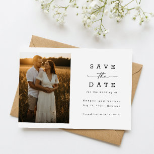 Simple Elegant Modern Photo Wedding QR Code Save The Date