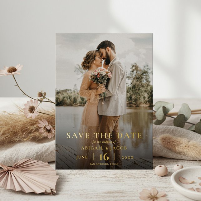 Simple Elegant Modern Photo Wedding Save the Date (Creator Uploaded)