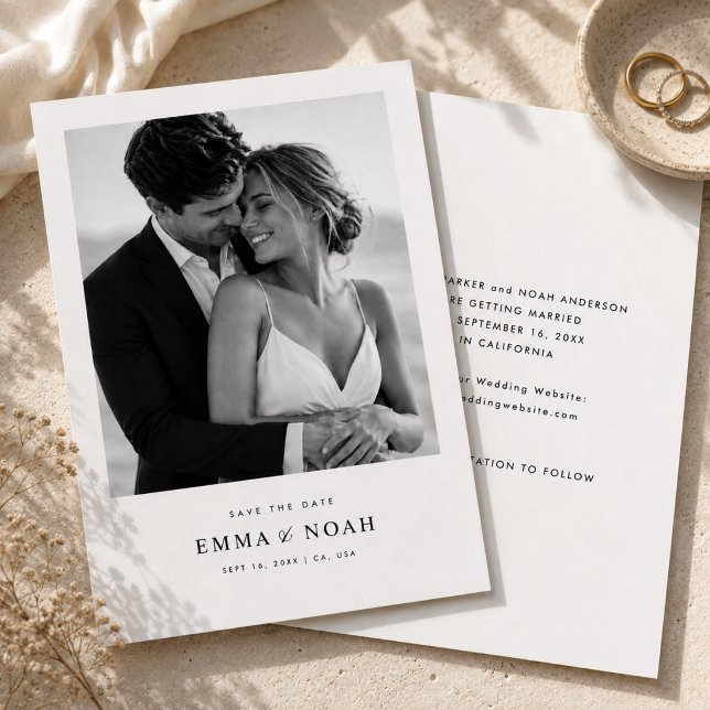 Simple Elegant Modern Photo Wedding Save the Date (Creator Uploaded)