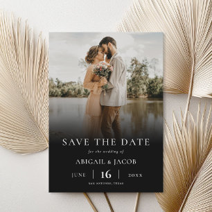 Simple Elegant Modern Photo Wedding Save the Date