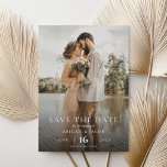 Simple Elegant Modern Photo Wedding Save the Date<br><div class="desc">Simple modern wedding save the date with full photo and elegant typography.</div>