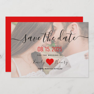 Simple Elegant Modern Photo Wedding Save The Date