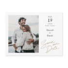 Simple Elegant Modern Photo Wedding Save the Date