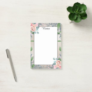 Simple Elegant Modern Pink Roses Post-it Notes