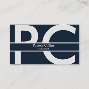 Simple Elegant Modern Professional Monogram Business Card